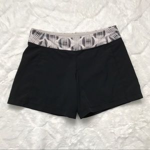 Lululemon Black Shorts Black/White Dot Print